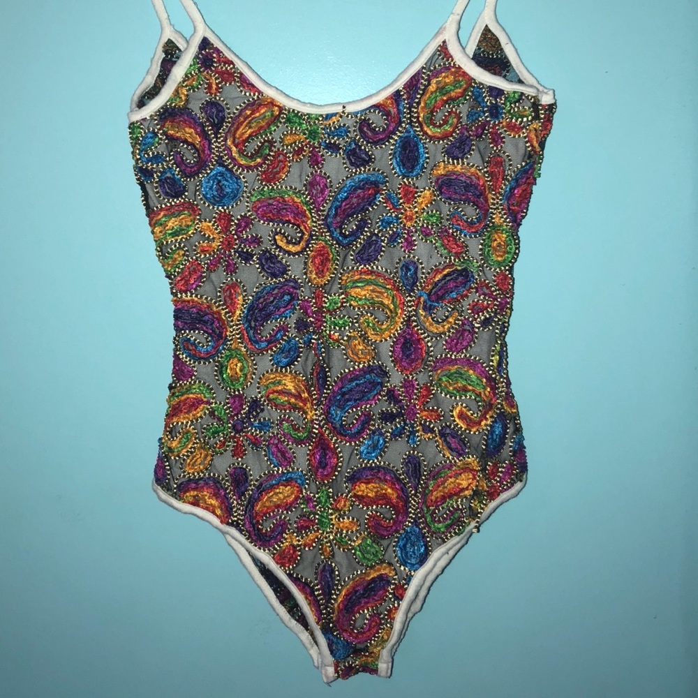 DollsKill Beaded/Stitched Body Suit